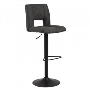 Scaun bar gri antracit/negru din metal Sylvia Preston Quiet Object