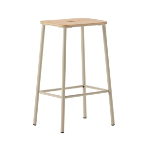 Scaun bar maro/bej din lemn Abba Quiet Object