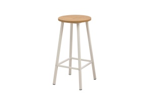 Scaun bar maro deschis/alb din metal Mola Karina The Home Collection