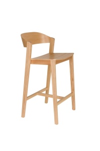 Scaun bar maro din lemn Wooz The Home Collection