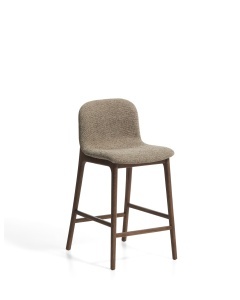 Scaun bar maro din textil Elnor Kave Home