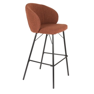 Scaun bar maro teracota din textil Joa Quiet Object