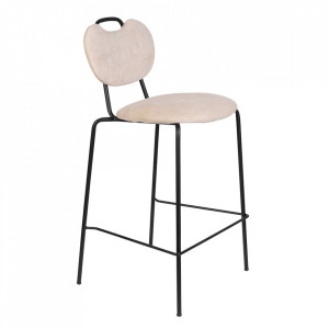Scaun bar roz din textil Aspen Quiet Object