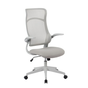 Scaun birou ajustabil rotativ gri din textil Zolder Bizzotto