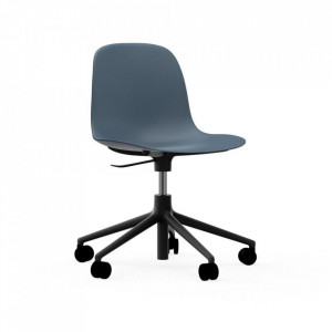 Scaun birou ajustabil rotativ negru/albastru din polipropilena Form Normann Copenhagen