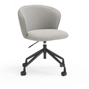 Scaun birou rotativ gri deschis/negru din textil si metal Add Teulat
