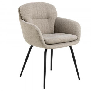 Scaun dining bej din textil Dora Quiet Object