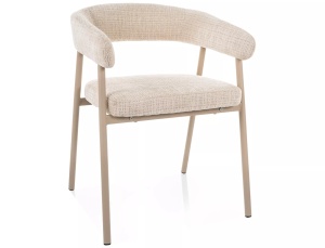 Scaun dining bej din textil Katana Full The Home Collection
