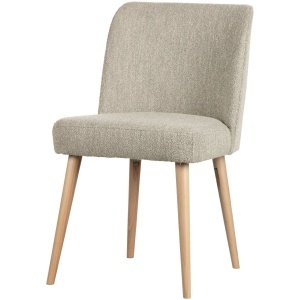 Scaun dining bej/maro din textil Force Woood