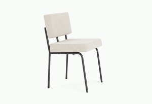 Scaun dining bej/negru din textil Monday Soil Natural - 01 FEST