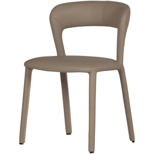 Scaun dining bej nisipiu din piele ecologica Noble Woood