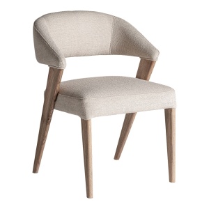 Scaun dining crem/maro din lemn Erin Vical Home