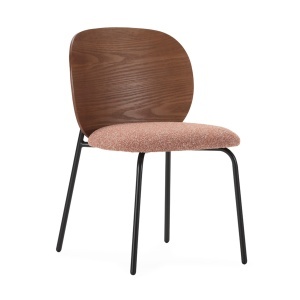 Scaun dining din metal rosu/negru Brian Thai Natura