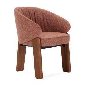 Scaun dining din textil rosu Madison Thai Natura