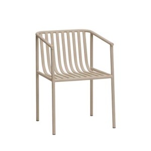 Scaun dining exterior gri deschis din metal Villa Hubsch