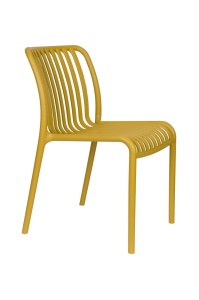 Scaun dining exterior ocru din plastic Mante Quiet Object