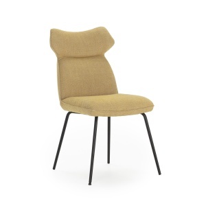 Scaun dining galben mustar din textil Dara Mis The Home Collection