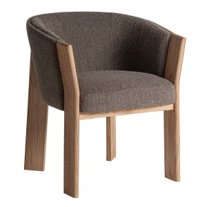 Scaun dining grej/maro din textil Nara Avy Vical Home
