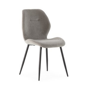 Scaun dining gri din textil Ansu The Home Collection