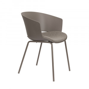 Scaun dining gri din textil Jessica Quiet Object