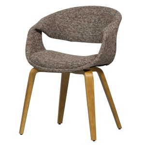 Scaun dining maro/maro deschis din textil Yossi Avy Woood