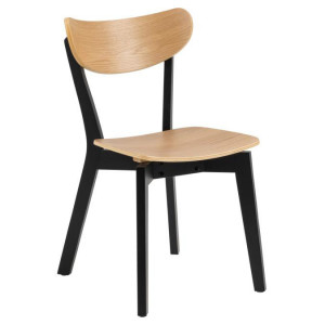 Scaun dining maro/negru din lemn Roxby Quiet Object