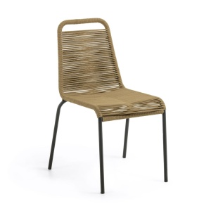 Scaun dining maro/negru din metal Lambton Kave Home