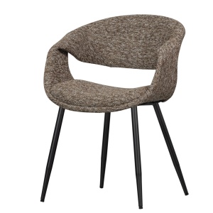 Scaun dining maro/negru din textil Yossi Woood