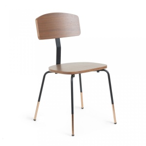 Scaun dining maro/negru Oyaka Kave Home