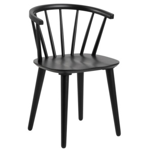 Scaun dining negru din lemn Ida Quiet Object