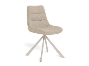 Scaun dining rotativ bej din textil Adisa Quiet Object