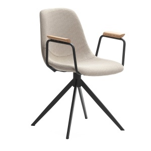 Scaun dining rotativ bej din textil Tali The Home Collection