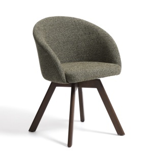 Scaun dining rotativ verde/maro din textil Marvin Chenille Kave Home