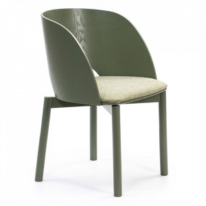 Scaun dining verde oliv din lemn Dam Teulat