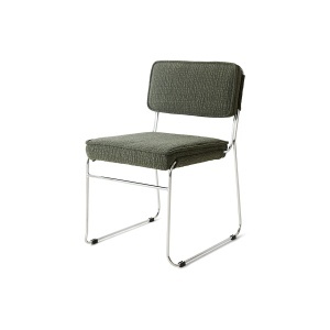 Scaun dining verde oliv din textil Endless HKliving