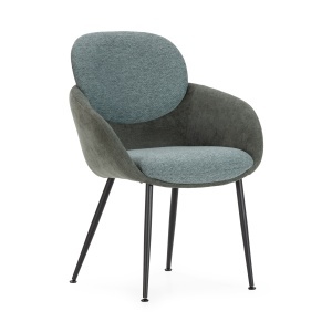 Scaun dining verde padure din textil Nure The Home Collection