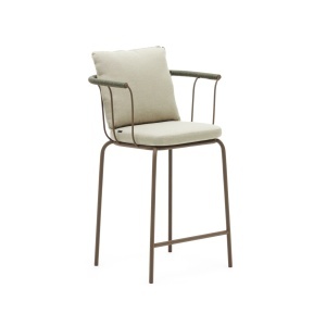 Scaun exterior bar multicolor din textil Salguer Kave Home