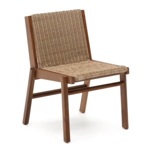 Scaun exterior dining maro din lemn Itani Kave Home