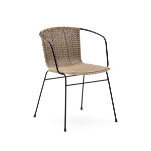 Scaun exterior dining maro din metal Eltiera Kave Home