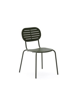 Scaun exterior dining verde din metal Brai Aly Kave Home