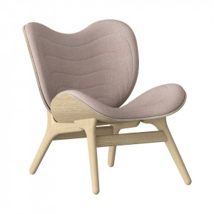 Scaun lounge roz prafuit/maro stejar din poliester si lemn A Conversation Piece Umage