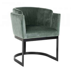 Scaun lounge verde jad/negru din poliester si metal Emerson Richmond Interiors