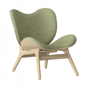 Scaun lounge verde/maro stejar din poliester si lemn A Conversation Piece Umage