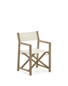 Scaun pliabil exterior alb din textil Vilara Kave Home