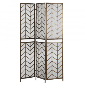 Separator camera auriu din metal 129x178 cm Kimball Thai Natura