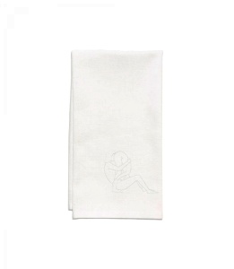 Servet alb din fibre naturale 43x43 cm Seikantai The Flip Seletti
