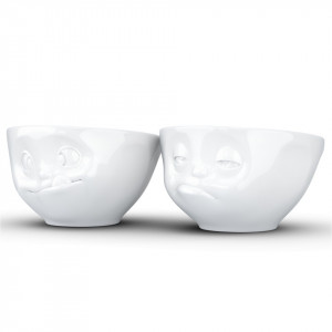 Set 2 boluri albe din ceramica 200 ml Tasty & Snoozy Tassen