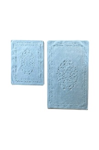 Set 2 covorase de baie albastre din bumbac Elite The Home Collection