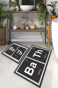 Set 2 covorase de baie multicolore din fibre sintetice Barium The Home Collection