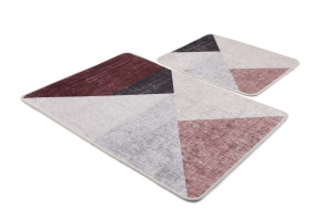Set 2 covorase de baie multicolore din fibre sintetice Phells The Home Collection